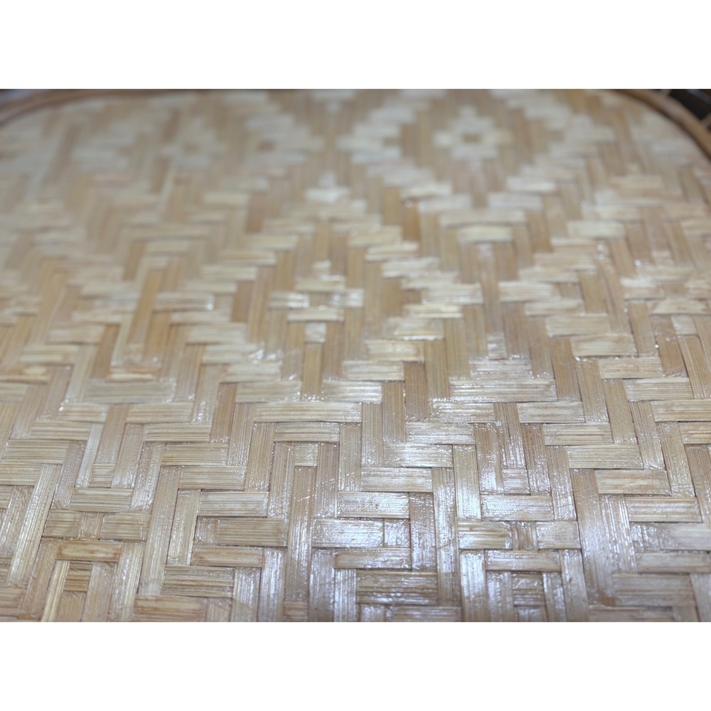 Set 10 Woven Bamboo Trays Natural Geometric Diamond Pattern Boho Serving Decor - Picture 9 of 10